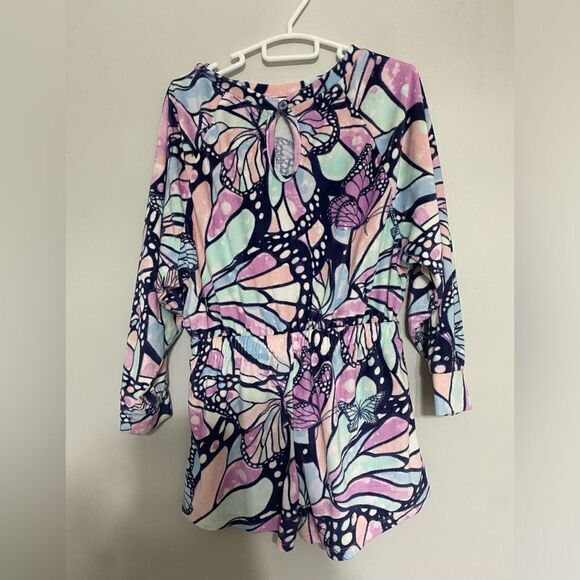 Justice Girl's Size Extra Small  Butterfly Elastic Waist‎ Sleepwear Romper - Picture 1 of 5